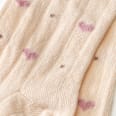Strumpfhose mit Ripp-Struktur & Herz-Muster, beige, Gr. 110/116 ALANA