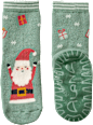 Stoppersocken mit Weihnachtsmann-Motiv, grün, Gr. 25/26 ALANA