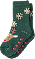 ABS Socken mit Rentier-Motiv, grün, Gr. 19/22 PUSBLU