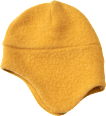 Mütze mit Bio-Wolle, gelb, Gr. 48/49 ALANA