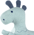 Mini Stehauf-Dino, blau fehn