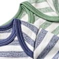 Bodys Langarm mit Ringel-Muster, grün + blau, Gr. 86/92 ALANA