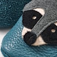 Lederschuhe mit Waschbär-Applikation, blau & grau, Gr. 22/23 ALANA
