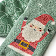 Stoppersocken mit Weihnachtsmann-Motiv, grün, Gr. 23/24 ALANA