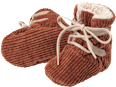 Schuhe aus Cord & mit Futter, braun, Gr. 18/19 PUSBLU