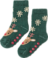 ABS Socken mit Rentier-Motiv, grün, Gr. 19/22 PUSBLU
