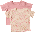 T-Shirts mit Blumen-Muster, rosa + beige, Gr. 74 ALANA