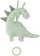 Spieluhr Dino aus Musselin, grün fehn