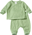 Set mit Mitwachsfunktion mit Wickelshirt & Hose, grün, Gr. 62 ALANA