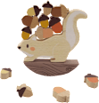 Stapelspiel Eichhörnchen, beige Cleoleo