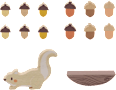 Stapelspiel Eichhörnchen, beige Cleoleo