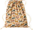 Turnbeutel mit Fuchs- & Wolf-Muster, ca. 32 x 40cm, beige ALANA