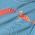 T-Shirt mit Tasche & Dino-Motiv, blau, Gr. 98 ALANA