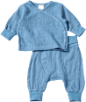 Set mit Langarmshirt & Hose aus Musselin, blau, Gr. 56 ALANA