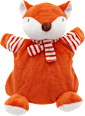 Handpuppe Fuchs, orange fluffies