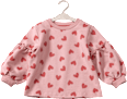 Sweatshirt mit Rüschen & Herz-Muster, rosa, Gr. 92 ALANA