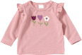 Langarmshirt Pro Climate mit Blumen-Motiv & Rüschen, rosa, Gr. 62 ALANA