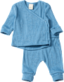 Set mit Mitwachsfunktion mit Wickelshirt & Hose, blau, Gr. 56 ALANA