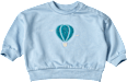 Sweatshirt mit Heißluftballon-Applikation, blau, Gr. 68 ALANA