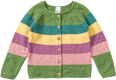 Strickjacke mit Ringel-Muster, bunt, Gr. 98 ALANA
