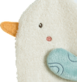 Waschhandschuh Möwe, weiß & blau fehn
