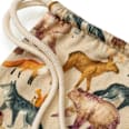 Turnbeutel mit Fuchs- & Wolf-Muster, ca. 32 x 40cm, beige ALANA
