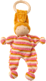 Püppchen mit Holzring, gelb & rosa ALANA