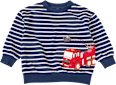 Sweatshirt mit Feuerwehrfahrzeug-Applikation, blau & weiß, Gr. 92 ALANA