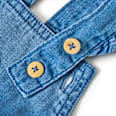 Latzhose aus Jeans-Stoff & mit Rüschen, blau, Gr. 104 ALANA