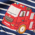 Sweatshirt mit Feuerwehrfahrzeug-Applikation, blau & weiß, Gr. 92 ALANA