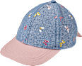 Basecap mit Jeans-Optik & Schmetterlings-Muster, blau & rosa, Gr. 54/55 ALANA