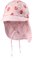Schirmmütze aus Musselin mit Erdbeeren-Muster, rosa, Gr. 46/47 ALANA