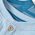 Langarmshirts mit Ripp-Struktur & Ringel-Muster, blau, Gr. 80 ALANA