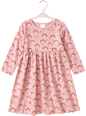 Kleid Pro Climate mit Regenbogen-Muster, rosa, Gr. 128 ALANA