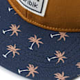 Basecap mit Palmen-Muster, orange + blau, 52/53 PUSBLU