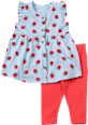 Set mit Tunika und Leggings mit Erdbeer-Muster, blau + rot, Gr. 80 ALANA