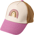 Basecap mit Regenbogen-Stickerei, beige & rosa, Gr. 54/55 PUSBLU