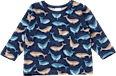 Langarmshirt Pro Climate mit Wal-Muster, blau, Gr. 74 ALANA