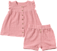 Set mit Tunika & Shorts aus Musselin, rosa, Gr. 98 ALANA