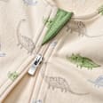 Schlafsack 1 TOG mit Dinosaurier-Muster, beige, 80 cm ALANA