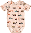 Body Pro Climate Kurzarm mit Baustellenfahrzeug-Muster, beige, Gr. 86/92 ALANA