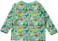 Langarmshirt Pro Climate mit Dino-Muster, grün, Gr. 110 ALANA