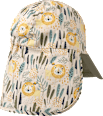 Schirmmütze mit Nackenschutz & Löwen-Muster, beige + grün, Gr. 54/55 ALANA