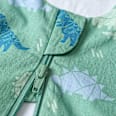 Schlafsack 1 TOG mit Dinosaurier-Muster, grün, 90 cm ALANA