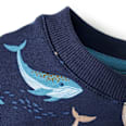 T-Shirt Pro Climate mit Wal-Muster, blau, Gr. 122 ALANA