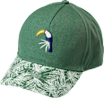 Basecap mit Tukan-Stickerei, grün, Gr. 54/55 PUSBLU