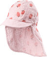 Schirmmütze aus Musselin mit Erdbeeren-Muster, rosa, Gr. 52/53 ALANA