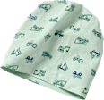 Mütze mit Traktor- & Bagger-Muster, grün, Gr. 54/55 ALANA