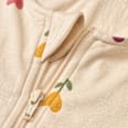 Schlafsack 1 TOG mit Blumen-Muster, beige, 130 cm ALANA