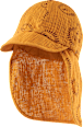 Schirmmütze aus Musselin mit Löwen-Muster, gelb, Gr. 50/51 ALANA